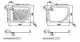 JIKA Tigo sprchová vanička keramická asymetrická levá 100x80cm - H8522100000001