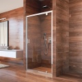 Sprchové dveře, Lima, pivotové, 90x190 cm, chrom ALU, sklo Point 6 mm