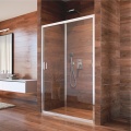 Sprchové dveře, Lima, dvoudílné, zasunovací, 120x190 cm, chrom ALU, sklo Point