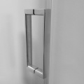 Sprchové dveře, Lima, dvoukřídlé, lítací, 80x190 cm, chrom ALU, sklo Point Mereo