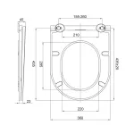 WC závěsné kapotované, RIMLESS, 490x370x360, keramické, vč. sedátka CSS113S Mereo