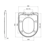 WC závěsné kapotované, RIMLESS, 490x370x360, keramické, vč. sedátka CSS115SN Mereo