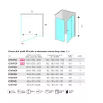 Mereo Sprchový kout, Novea, čtverec, 80 cm, chrom ALU, sklo Čiré, dveře levé a pevný díl