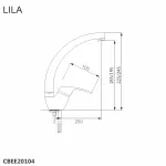 Mereo Dřezová stojánková baterie, Lila, s ramínkem nad pákou, výška 245 mm, chrom