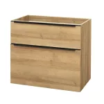 Mereo Mailo, koupelnová skříňka 81 cm, dub Riviera, černé madlo