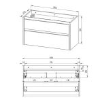 Mereo Opto, koupelnová skříňka 101 cm, Multidecor, Dub Wotan