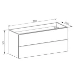 Mereo Aira, koupelnová skříňka s umyvadlem z litého mramoru 101 cm, bílá