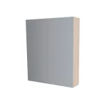 Mereo Koupelnová skříňka zrcadlová 60 cm, galerka, 2 x dvířka, Multidecor, Javor Hard šampaňský