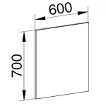 Mereo Zrcadlo 60x70x2 cm