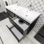 Mereo Mailo, koupelnová skříňka 61 cm, bílá, chrom madlo