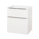Mereo Mailo, koupelnová skříňka 61 cm, bílá, chrom madlo
