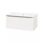 Mereo Mailo, koupelnová skříňka s keramickým umyvadlem 81 cm, bílá, chrom madlo