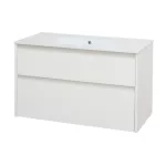Mereo Opto, koupelnová skříňka s keramickým umyvadlem 101 cm, bílá