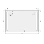 Mereo Zrcadlo 120x70 cm s LED osvětlením