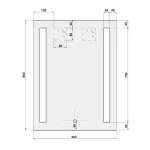 Mereo Zrcadlo 60x80 cm s LED osvětlením