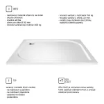 Mereo Kora Lite sprchový set: sprchový kout 90x90x185cm, chrom ALU, sklo čiré, 90 cm, vanička, sifon