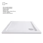 Mereo Kora Lite sprchový set: sprchový kout 90x90x185 cm, chrom ALU, sklo čiré, 90 cm, vanička, sifon
