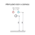 Mereo Leny, koupelnová skříňka s keramickým umyvadlem 50 cm, bíla, nové madlo
