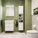 Mereo Leny, koupelnová skříňka s keramickým umyvadlem 50 cm, bíla, nové madlo