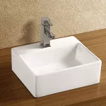 Mereo Umyvadlo na desku i zavěšení bez přepadu, 330x290x110 mm, keramické