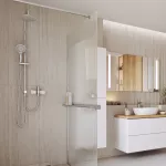 Mereo Umyvadlová stojánková baterie vysoká, diamant, Viana, bez výpusti, chrom