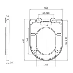 Mereo WC závěsné, RIMLESS, 530x355x360, keramické, vč. sedátka CSS124