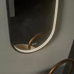 Mereo Zrcadlo oválné 50x80 cm, LED osvětlení a odmlžování