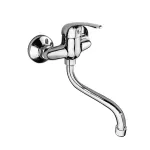 Mereo Dřezová nástěnná baterie, Lila, 100 mm, s ramínkem trubkovým ø 18 mm - 300 mm, chrom
