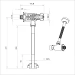 Mereo Pisoárová sada s tlačným ventilem 1/2" x 1/2"
