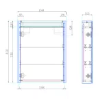 Mereo Siena, koupelnová galerka 64 cm, zrcadlová skříňka, antracit mat