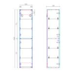 Mereo Siena, koupelnová skříňka 155 cm vysoká, L/P, antracit mat