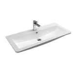 Mereo Siena, koupelnová skříňka s umyvadlem z litého mramoru 101 cm, černá mat