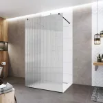 Mereo Sprchová stěna WALK IN, Novea, 100 x 200 cm, black ALU, sklo Line