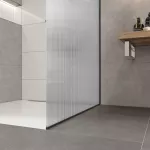 Mereo Sprchová stěna WALK IN, Novea, 100 x 200 cm, black ALU, sklo Line
