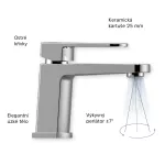 Mereo Umyvadlová stojánková baterie, Mada, s clic-clac CH02, chrom