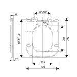 Mereo WC závěsné kapotované, Smart Flush RIMLESS, 490x340x350, keramické, vč. sedátka CSS118S