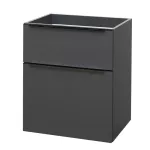Mereo Mailo, koupelnová skříňka 61 cm, antracit, černé madlo