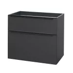 Mereo Mailo, koupelnová skříňka 81cm, antracit, černé madlo