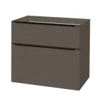 Mereo Mailo, koupelnová skříňka 81cm, šedá láva, černé madlo