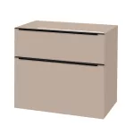 Mereo Mailo, koupelnová skříňka 81cm, šedý kámen, černé madlo