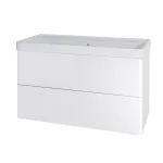 Mereo Siena, koupelnová skříňka s keramickým umyvadlem 101 cm, bílá lesk