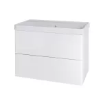 Mereo Siena, koupelnová skříňka s keramickým umyvadlem 81 cm, bílá lesk