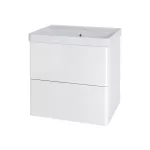 Mereo Siena, koupelnová skříňka s keramickým umyvadlem 61 cm, bílá lesk