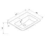 Mereo Siena, koupelnová skříňka s umyvadlem z litého mramoru 61 cm, bílá lesk