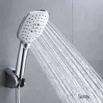 Mereo Dita sprchová baterie s talířovou hranatou sprchou, bílá