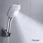 Mereo Mada vanová baterie s talířovou hranatou sprchou, bílá