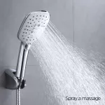 Mereo Mada vanová baterie s talířovou hranatou sprchou, bílá