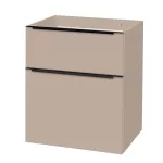 Mereo Mailo, koupelnová skříňka 61 cm, šedý kámen, černé madlo