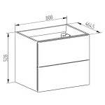 Mereo Aira, koupelnová skříňka s keramickým umyvadlem 81 cm, antracit
