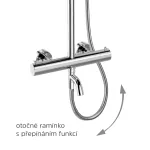 Mereo Sprchový set: Termostatická nástěnná vanová baterie, ruční a talířová sprcha a hadice